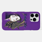 Capricorn Lady Violet iPhone Case iPhoneケース (裏面横)
