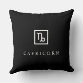 Capricorn – Minimalist Zodiac Decorative Pillow クッション (裏面)