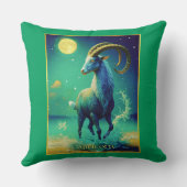 Capricorn the Sea Goat Zodiac Sign クッション (裏面)