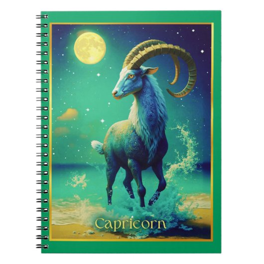 Capricorn the Sea Goat Zodiac Sign ノートブック (正面)