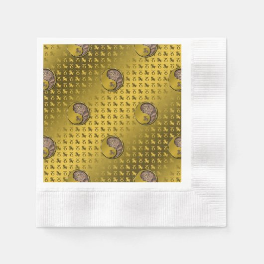 Capricorn the Seagoat 縁ありカクテルナプキン (正面)