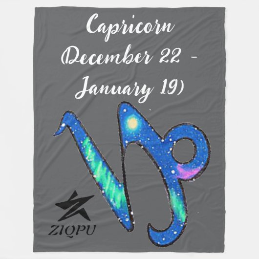 Capricorn Throw Blanket フリースブランケット (正面)