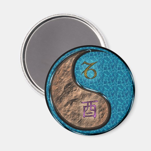 Capricorn & Water Rooster マグネット (正面/裏面)