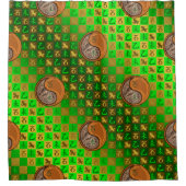 Capricorn & Wood Goat シャワーカーテン (正面)