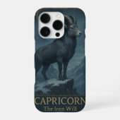 Capricorn Zodiac Art – Celestial Goat iPhoneケース (裏面)