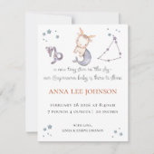 Capricorn Zodiac Birth Announcement シーズンカード (正面)