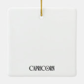 Capricorn Zodiac Birthday Christmas セラミックオーナメント (裏面)