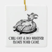 Capricorn Zodiac Birthday Christmas セラミックオーナメント (正面)