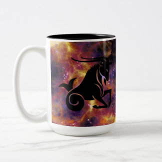 Capricorn Zodiac Galaxy Art – Astrology Horoscope  ツートーンマグカップ