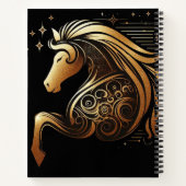 Capricorn Zodiac Gold Horse Astrology ノートブック (裏面)