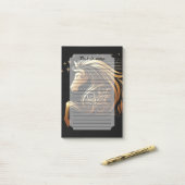 Capricorn Zodiac Gold Horse Astrology ポストイット (デスク上)