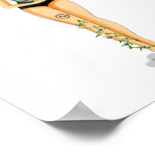 Capricorn Zodiac Illustration – Hand Drawn ポスター (角)