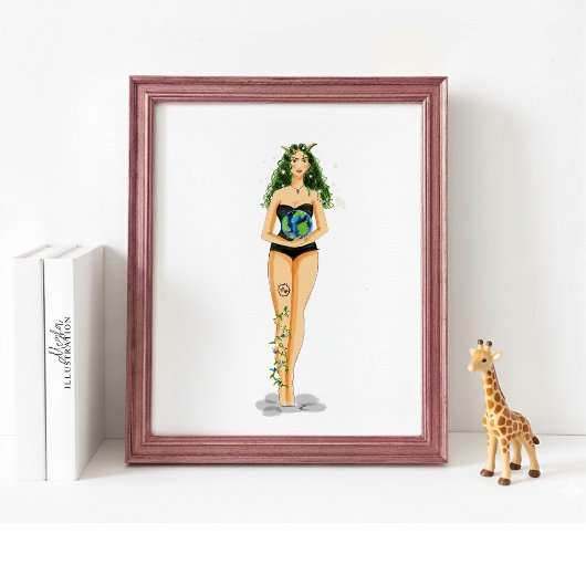 Capricorn Zodiac Illustration – Hand Drawn ポスター