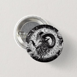  Capricorn Zodiac Sign Astrology Horoscope Art 缶バッジ