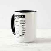 Capricorn Zodiac Sign Astrology Nutrition Facts マグカップ (正面左)