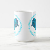 Capricorn zodiac sign Blue Ram コーヒーマグカップ (中央)