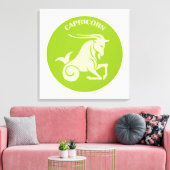 Capricorn, Zodiac Sign, Horoscope, Astrology キャンバスプリント (インサイチュ (リビング))