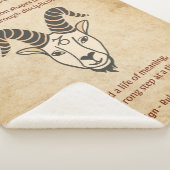 Capricorn Zodiac Sign with Affirmations シェルパブランケット (3/4)