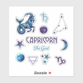 Capricorn Zodiac Sticker Collection シール