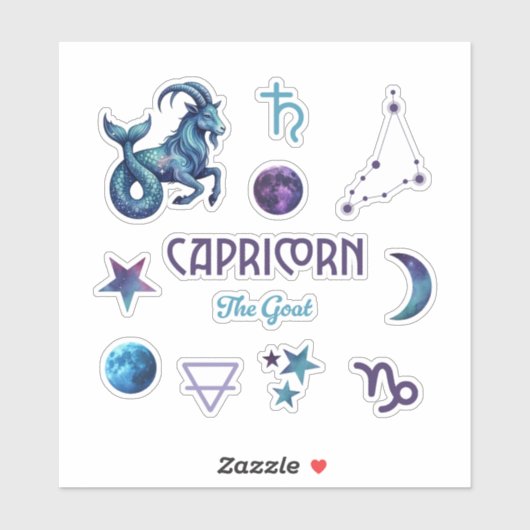 Capricorn Zodiac Sticker Collection シール (シート)