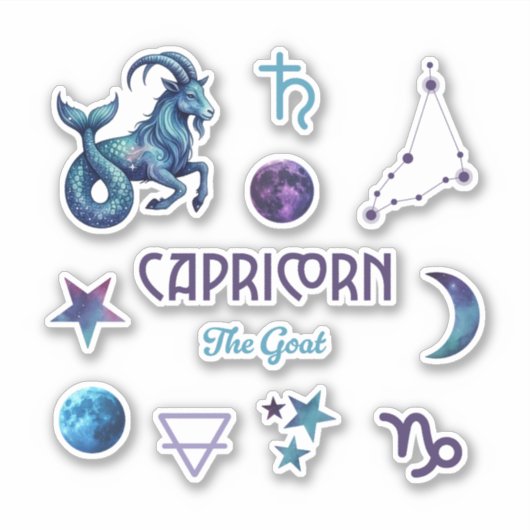 Capricorn Zodiac Sticker Collection シール (正面)