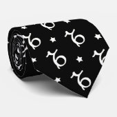 Capricorn Zodiac Symbol Black and White ネクタイ (ロール)