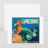 Capricornioヴィンテージ床ラベル ポストカード (正面/裏面)
