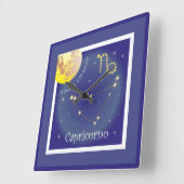 Capricorno 22 dicembre al 20 gennaio Uhr スクエア壁時計 (傾斜)
