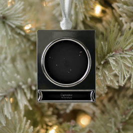 Capricornus Constellation シルバープレートバナーオーナメント