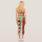 Capris, A multicolor trendy fabric pattern design カプリレギンス (裏面)