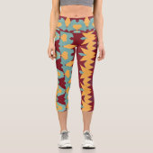 Capris, A multicolor trendy fabric pattern design カプリレギンス (正面)