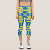 Capris, A multicolor trendy fabric pattern design カプリレギンス (正面)