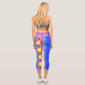 Capris, A multicolor trendy fabric pattern design カプリレギンス (裏面)