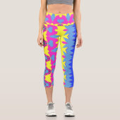 Capris, A multicolor trendy fabric pattern design カプリレギンス (正面)