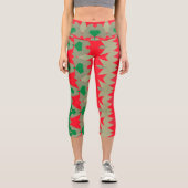 Capris, A multicolor trendy fabric pattern design カプリレギンス (正面)