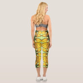 Capris, A multicolor trendy fabric pattern design カプリレギンス (裏面)