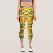 Capris, A multicolor trendy fabric pattern design カプリレギンス (正面)