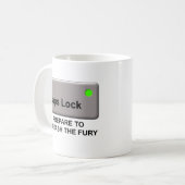 Caps Lock Fury 面白いマグカップ 冗談 コーヒーマグカップ (正面左)