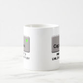 Caps Lock Fury 面白いマグカップ 冗談 コーヒーマグカップ (中央)