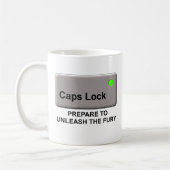 Caps Lock Fury 面白いマグカップ 冗談 コーヒーマグカップ (左)