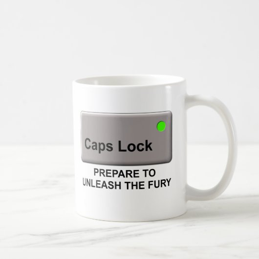 Caps Lock Fury 面白いマグカップ 冗談 コーヒーマグカップ (右)