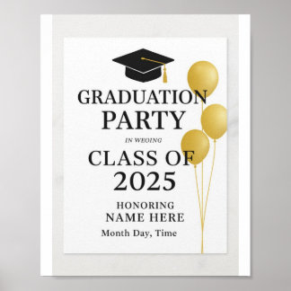 Caps Off to Class of 2025" ポスター