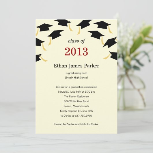 Caps Sgarite飛んでいるパーティ招待状 招待状 (スタンド正面)