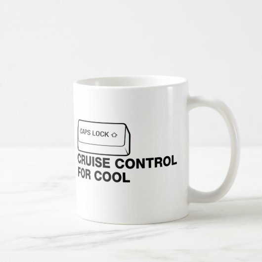 capslock -カッコいいのための巡航制御 コーヒーマグカップ (右)