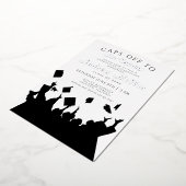 CapsOff卒業お祝い招待状 箔招待状 (回転した状態)