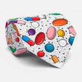 Capsule Medication Tie Doctor Pharmacist Nurse ネクタイ (ロール)