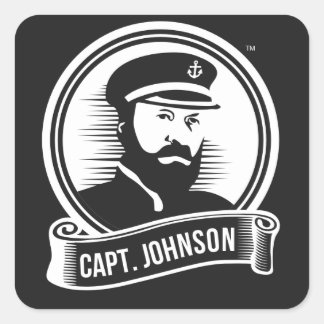 Capt. Johnsonステッカー スクエアシール