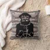 CAPTAINで風化した木製の板の背景 | T クッション (ブランケット)