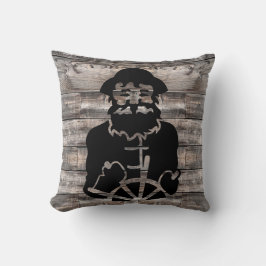 CAPTAINで風化した木製の板の背景 | T クッション