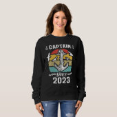 Captain 2023 Boat Driving Licence Motorboat Sailin スウェットシャツ (正面フル)